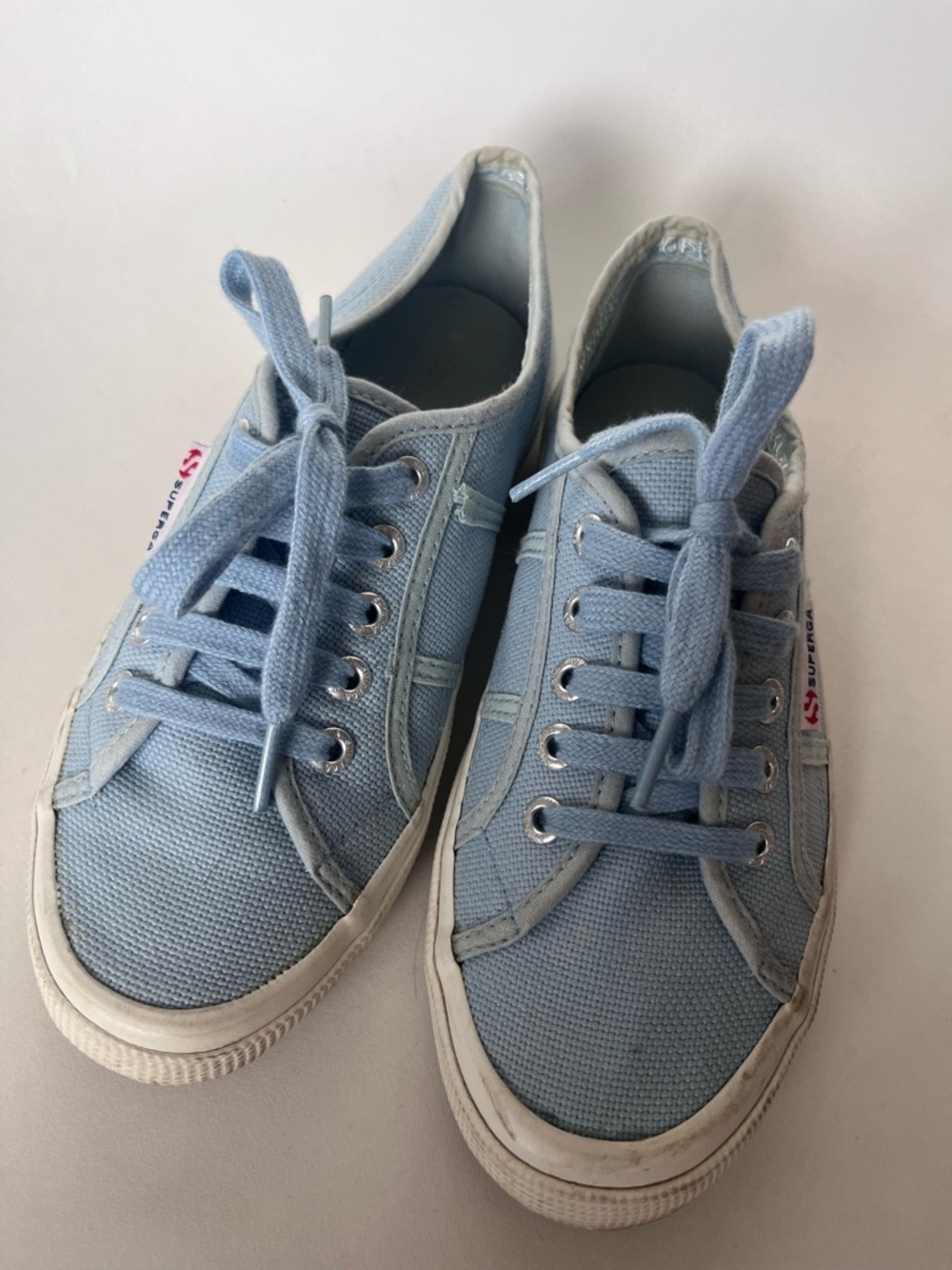 Superga Sky Blue Classic Canvas Sneaker Women’s Size 37 - Picture 9 of 9